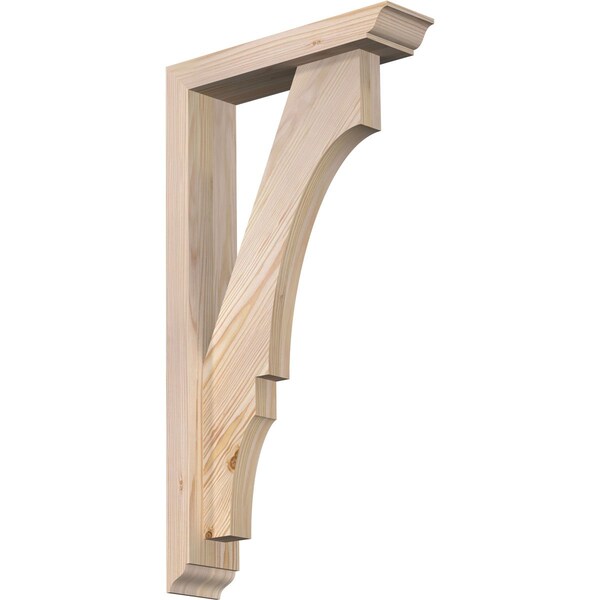 Ekena Millwork Balboa Traditional Smooth Bracket w/ Offset Brace, Douglas Fir, 3 1/2"W x 14"D x 26"H BKT0402X14X26BOA01SDF - main